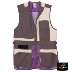 Browning Women's Trapper Creek Mesh Shooting Vest Cream/Plum
