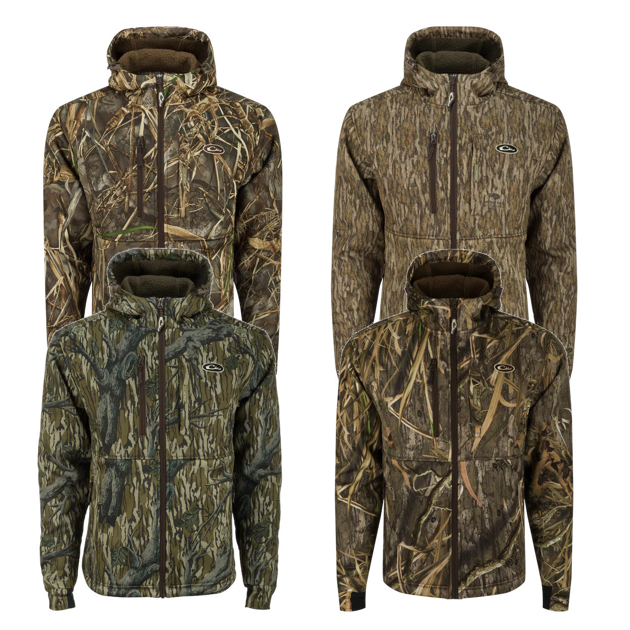 Drake Waterfowl MST Hole Shot Hooded Windproof Eqwader Full Zip