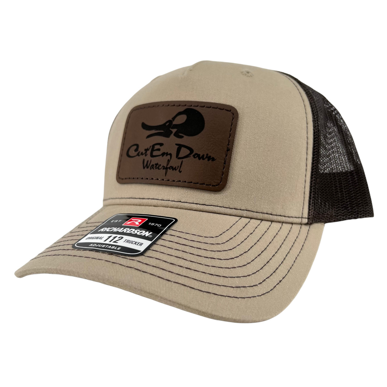 Cut'Em Down Waterfowl RC112 Rectangle Patch Hat Khaki/Coffee | eBay