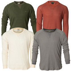 Banded Grey Cliff Waffle Long Sleeve Shirt