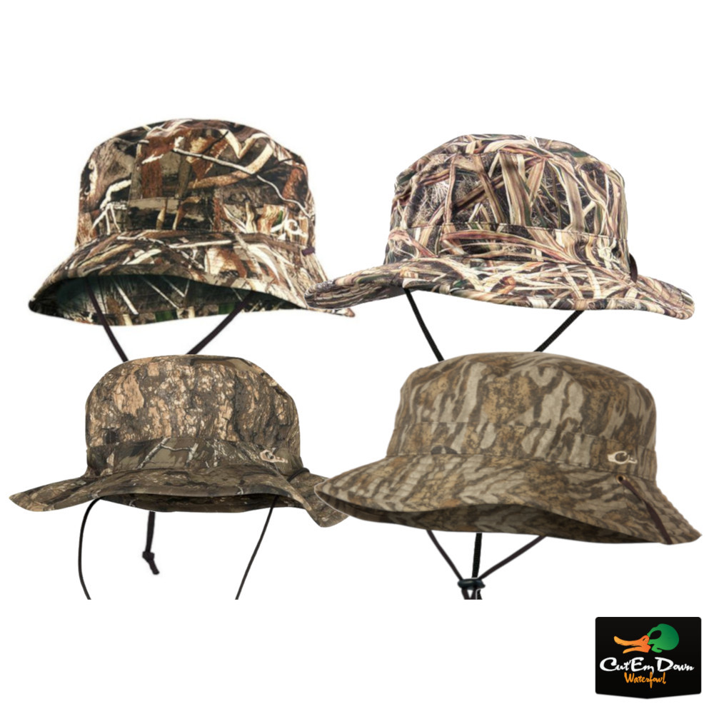 DRAKE WATERFOWL SYSTEMS CAMO WATERPROOF BOONIE HAT BUCKET CAP eBay
