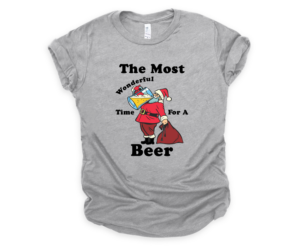 The Most Wonderful Time For A Beer

Christmas, Santa, Beer, Joy, Tee, T-Shirt, Graphic Tee