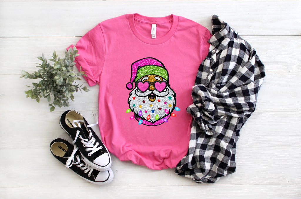 Santa With Sunnies

Christmas, Santa, Sunglasses, Glitter, Holiday, Tee, T-Shirt, Graphic