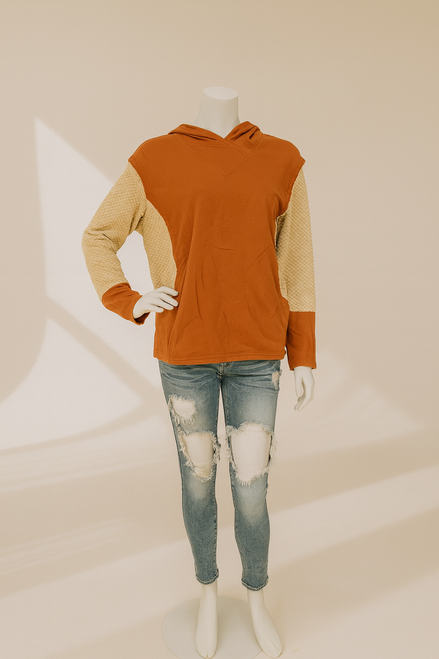 Chestnut Color Block Hoodie