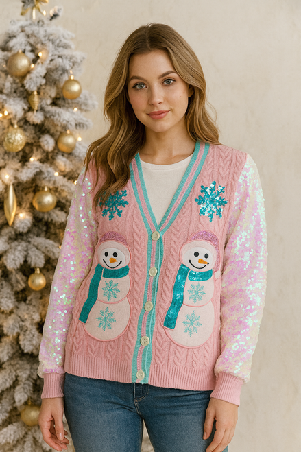 Snowman Cardigan Snowman Cardigan