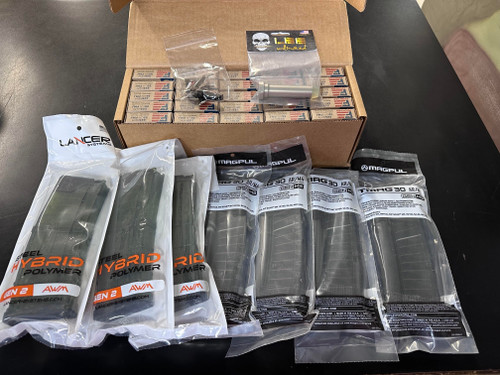 UGB SUPER DUPER SAFETY, OD GREEN LANCERS, T-MAGS AND 500 RDS HORNADY 223 - 1 IN 39 CHANCE