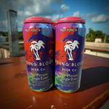 From Madison, Wisconsin, a city and state that knows a lot about brewing and drinking beer.  Young Blood's One Person Conga Line Fruit Punch Sour is conditioned on Passion Fruit, Guava & Orange...Can you hear the waves crashing on the shoreline?