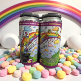 An Imperial Sour Ale with Strawberries, Lemons, Orange Boba Syrups, Rainbow Candy, Magic Marshmallow Cereal, and Marshmallows.