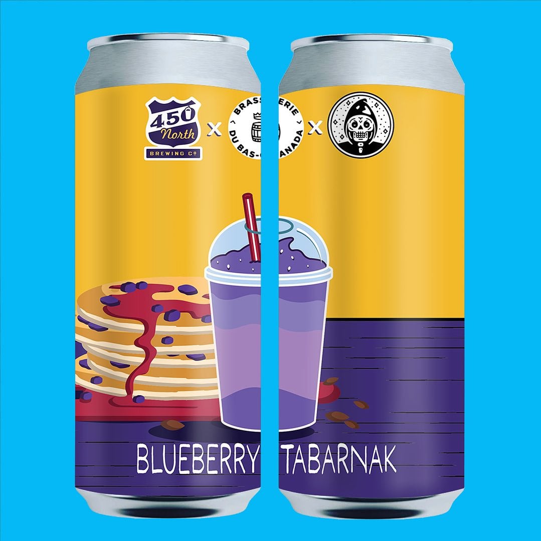 A Callab with two breweries up north @messorembracitorium @brasseriebascanada we came up with Blueberry Tabarnak XL. It’s conditioned on Blueberry Pancakes & Coffee!
