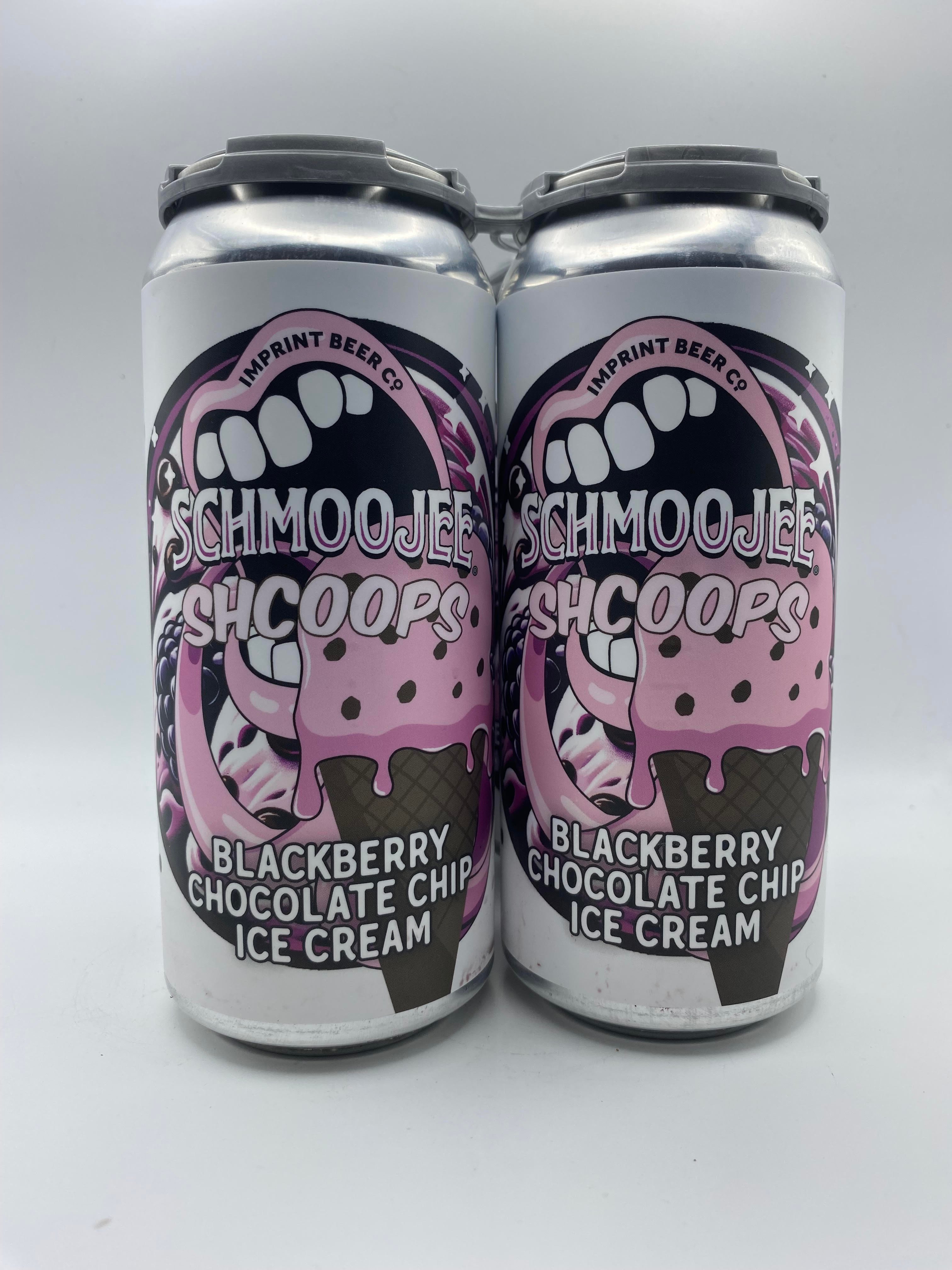 This triple dipped Shcoops Schmoojee sour is filled with blackberries, & topped off with Chocolate Chip Ice Cream...just in time for a cool summer treat.