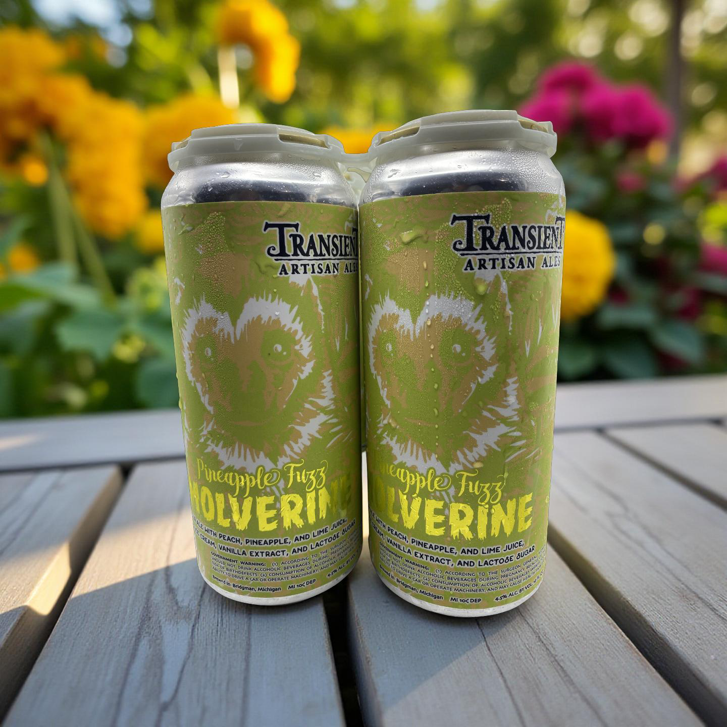 Is a sour ale with Peach, Pineapple, Lime Juice, Vanilla Ice Cream, Vanilla Extract & Lactose.