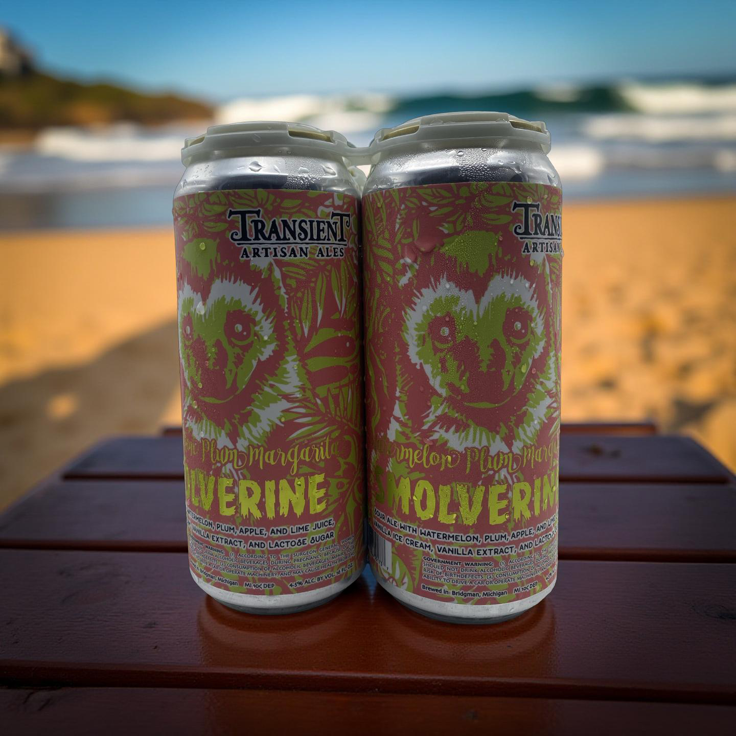Is sour ale with Watermelon, Plum, Apple, Lime Juice, Vanilla Ice Cream & vanilla extract with Lactose Sugar.