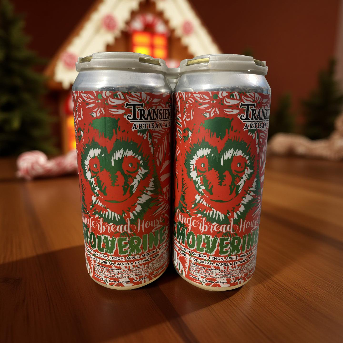 Just in time for Christmas!  This house is built on a solid foundation of Lemon, Sweet Cherry, Lime, Apple Juice, Graham Crackers, Ginger, Cinnamon, Vanilla Extract, Ice Cream Powder, & Lactose.