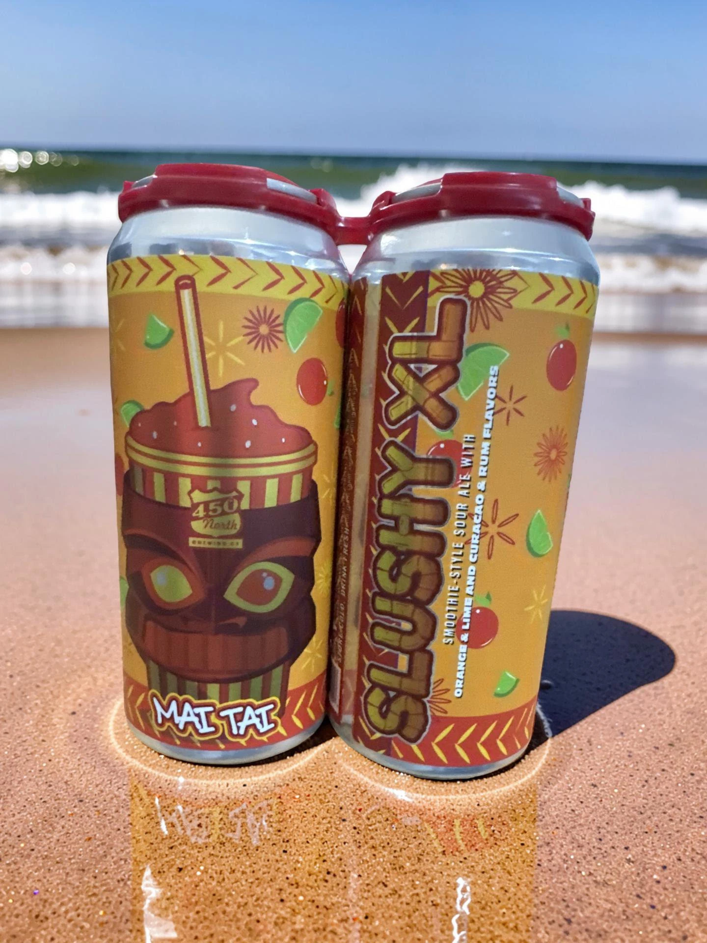 Is a blend of Cara Cara Orange, Curacao, Lime & Rum Flavor.