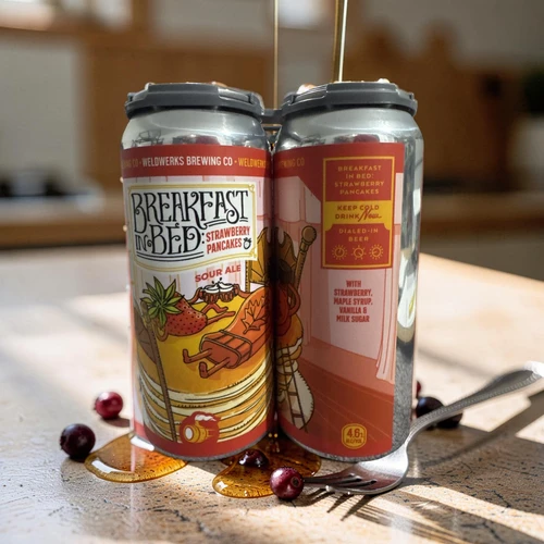 A Sour Ale with Strawberries, Maple Syrup, Vanilla & Milk Sugar.