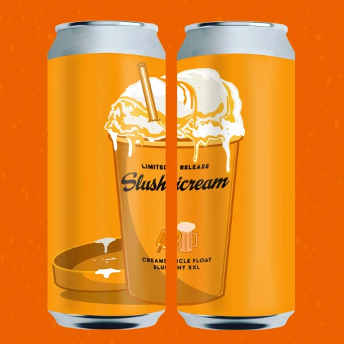 Has an Orange Lovers Delight with vanilla ice cream and orange, topped with an Orange Creamsicle.