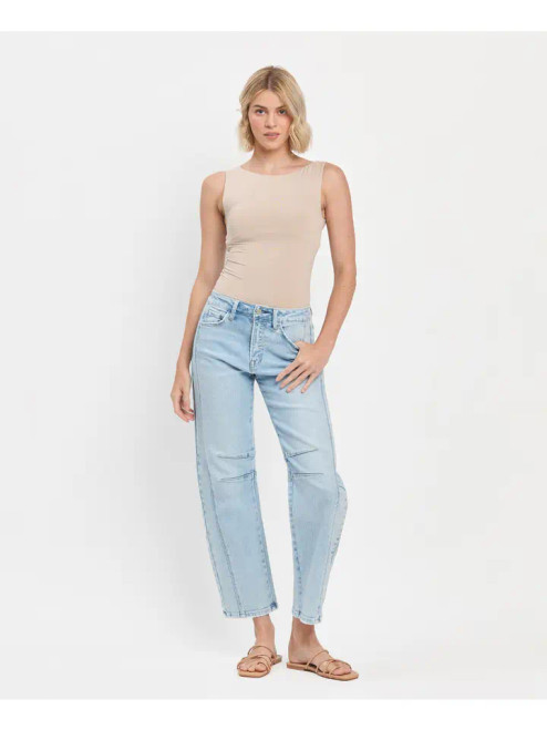 High Rise Barrel Leg Jeans Northern Lights