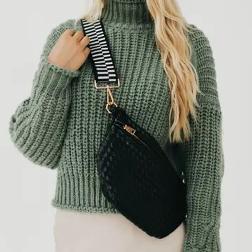 Cross Body Woven Bum