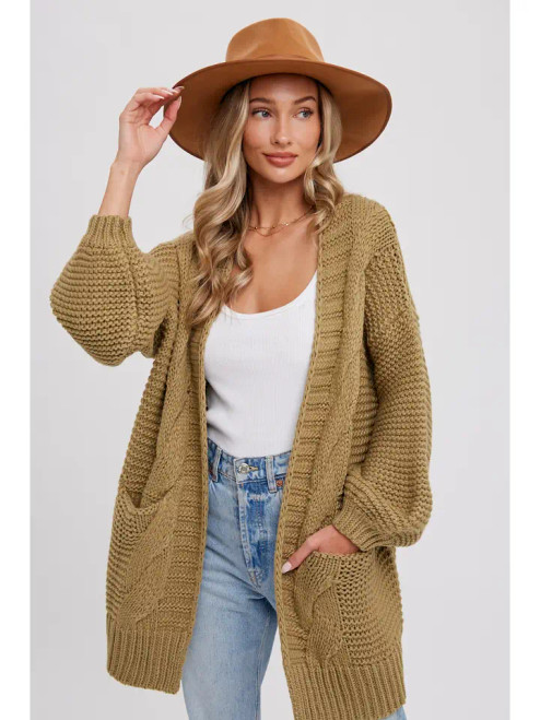 All the Feels cable cardigan