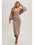 V-Neck Knit Midi Dress and Knit Shrug Set