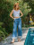 High Rise Cuffed Wide Jeans 