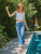 High Rise Cuffed Wide Jeans 