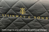 Black Quilted Mackintosh Grand Piano Cover