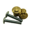 Small Satin Brass Piano Desk Knobs - One Pair Schaff Piano Supply Howard Piano Industries