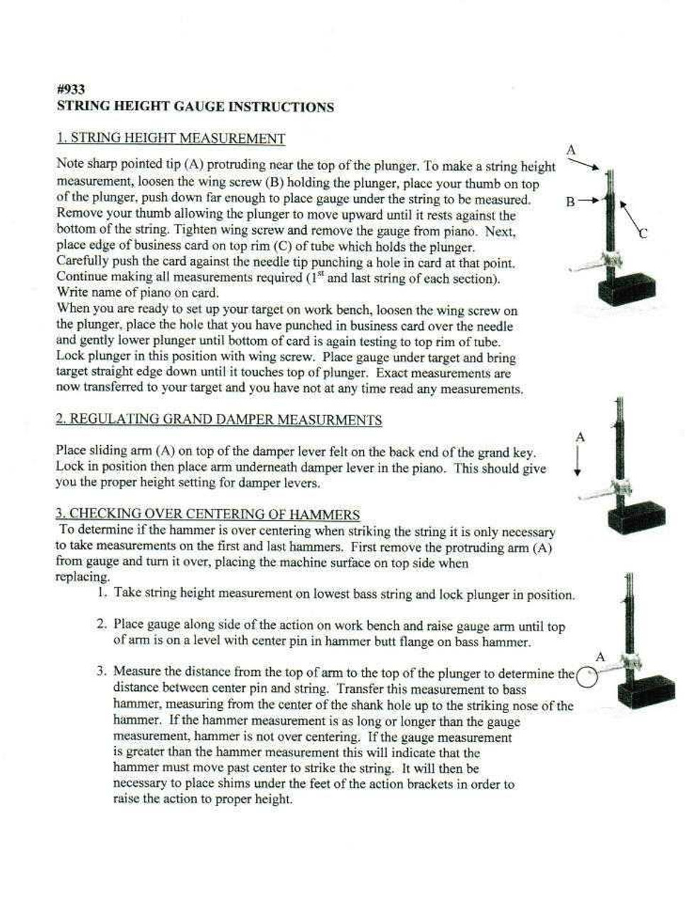3-in-1 String Height Gauge