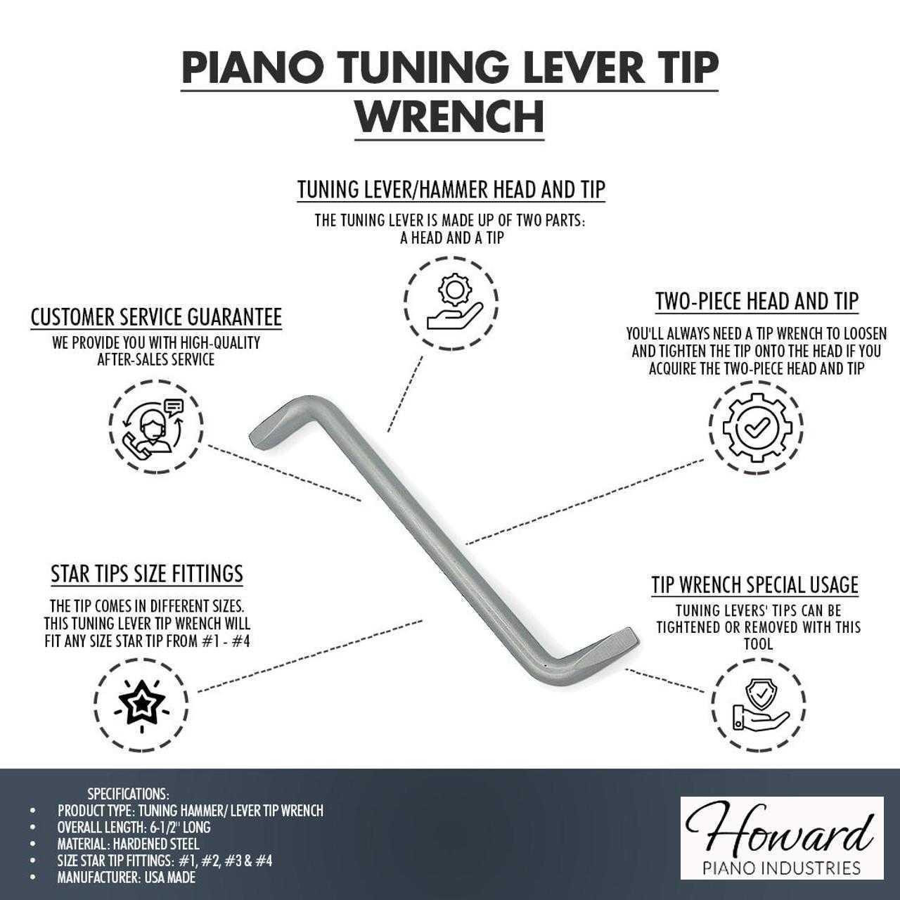 Piano Tuning Lever Tip Wrench