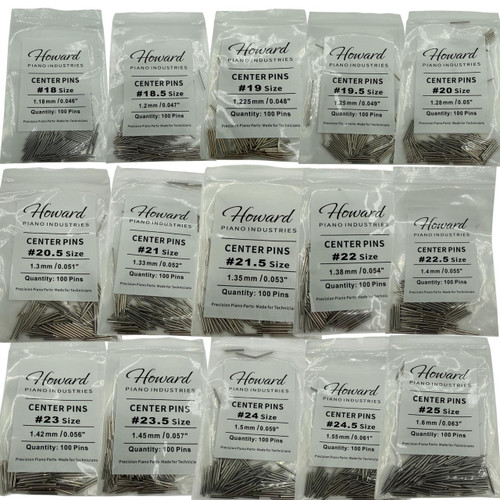 Piano Center Pins - (100 pins per Bag)