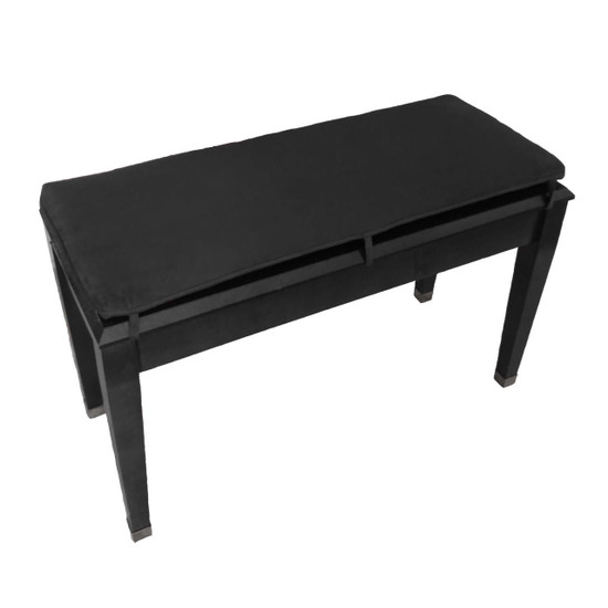 Black Suede Piano Bench Cushion Howard Piano Industries Howard Piano Industries