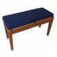 Navy Blue Suede Custom Piano Bench Cushion