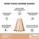 Spinet Piano Hammer Shanks
