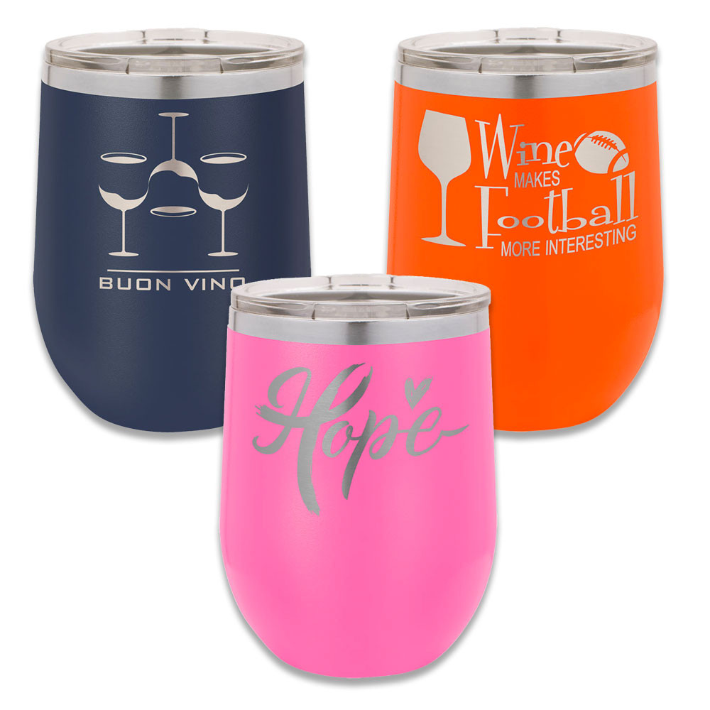 Custom Stemless Wine Tumblers Elevation Sports