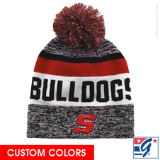 The Game Heather Custom Winter Hat with Pom The Game Heather Custom Winter Hat with Pom