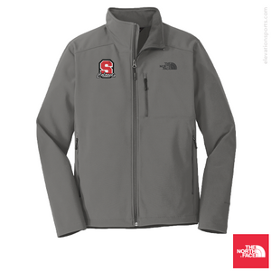 Custom North Face Apex Barrier Soft-Shell Jacket - Asphalt Grey Custom North Face Apex Barrier Soft-Shell Jacket - Asphalt Grey