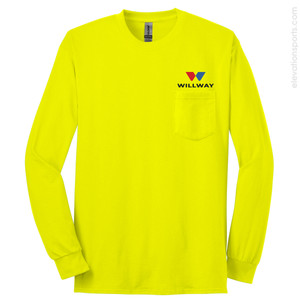 Custom Gildan 6 oz Ultra Cotton Long Sleeve T-Shirts with Pockets Custom Gildan 6 oz Ultra Cotton Long Sleeve T-Shirts with Pockets