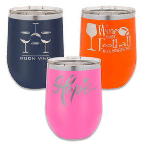Custom 12 oz. Stemless Wine Tumblers Custom 12 oz. Stemless Wine Tumblers