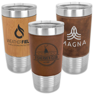 Custom Leatherette Grip Tumblers Custom Leatherette Grip Tumblers
