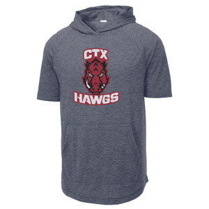 Sport-Tek Tri-Blend Wicking Short Sleeve Hooded Shirt Sport-Tek Tri-Blend Wicking Short Sleeve Hooded Shirt