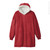Mountain Lodge Custom Wearable Blanket with Hood - Red Mountain Lodge Custom Wearable Blanket with Hood - Red