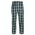 Custom Flannel Pants - Green & White Plaid