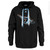 Custom Hockey Hoodie with Lace-Up Neck - Black