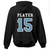 Custom Hockey Hoodie with Lace-Up Neck - Back with name and number
