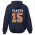 Custom Hockey Lace  Neck Hooded Sweatshirts -Back with name and number
