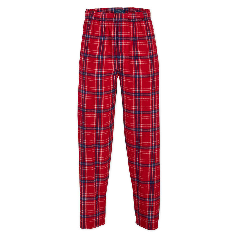 Custom Flannel Pants - Brick Red Kingston Plaid