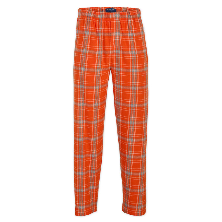 Custom Flannel Pants - Burnt Orange Kingston Plaid