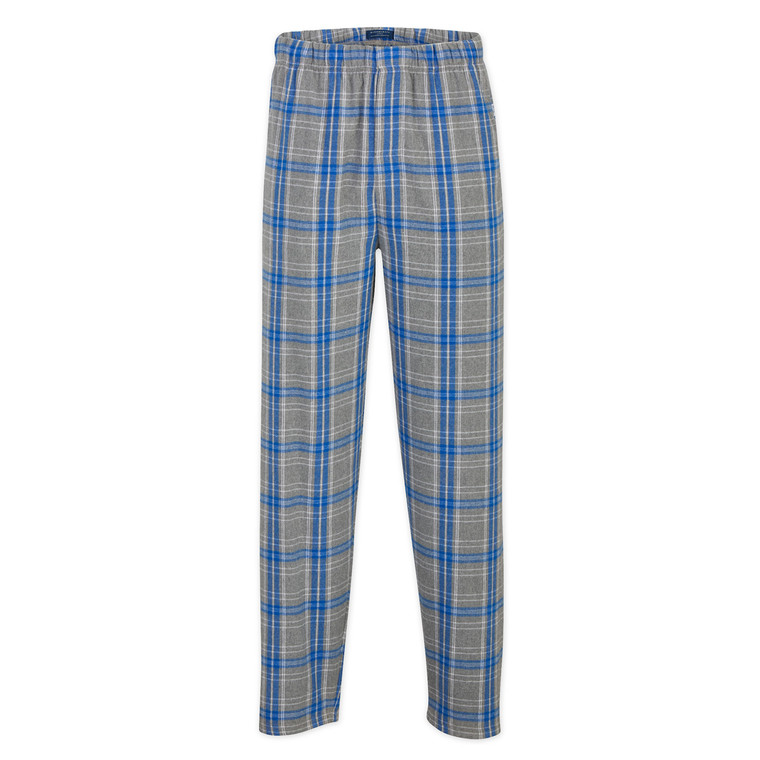 Custom Flannel Pants - Oxford Heather / Royal Kingston Plaid