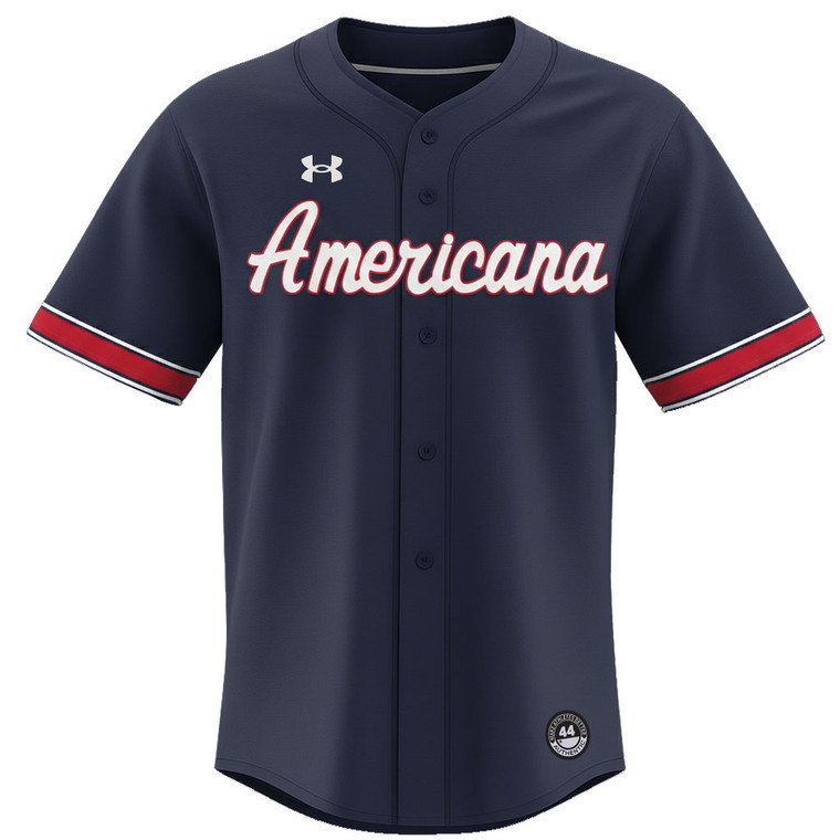 Custom Under Armour Gametime Full-Button Baseball Jersey - Front View